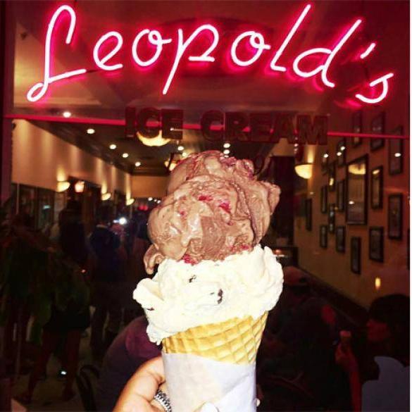 Honeymoon ice cream at Leopold’s