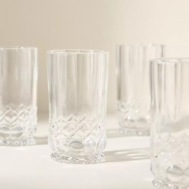 Savannah Glass Tumblers, Set of 4 - Clear, Standard, Set Of 4