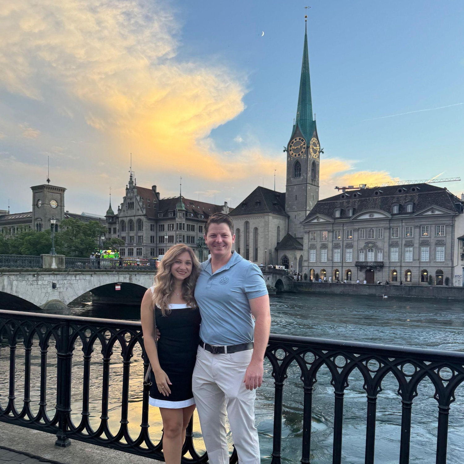 Incredible evening in Zurich, Switzerland