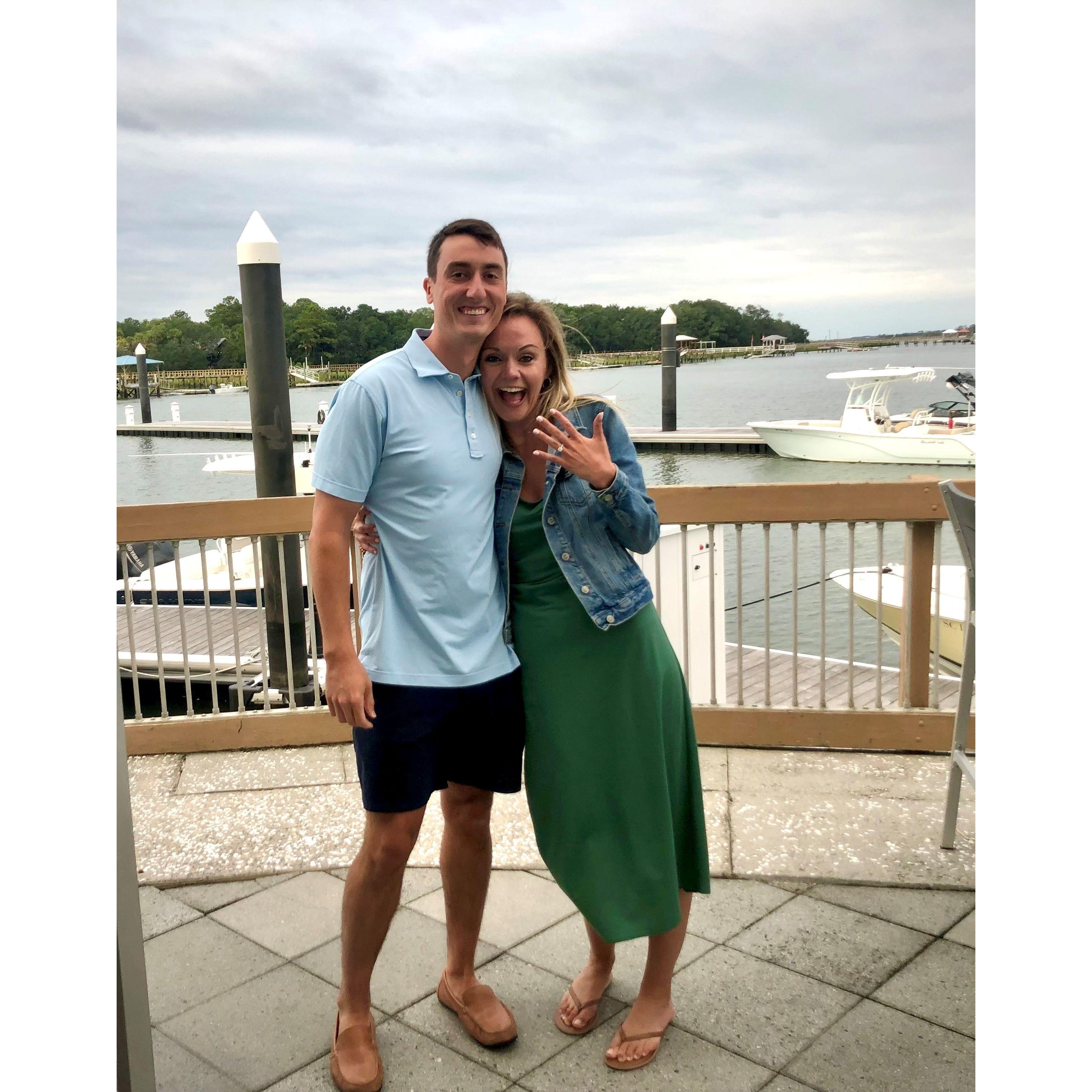 Right after he proposed!