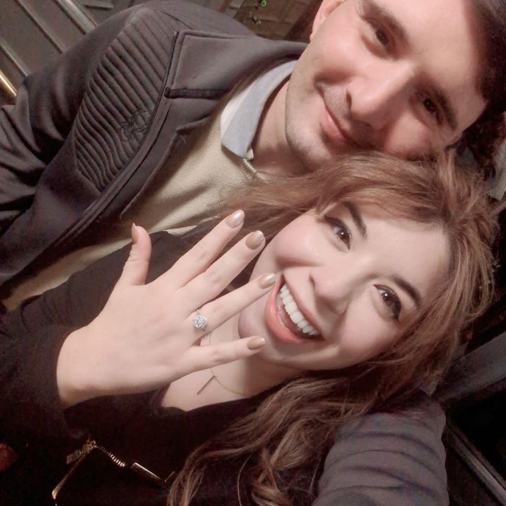 Sharing to our friends, family and social media our engagement!