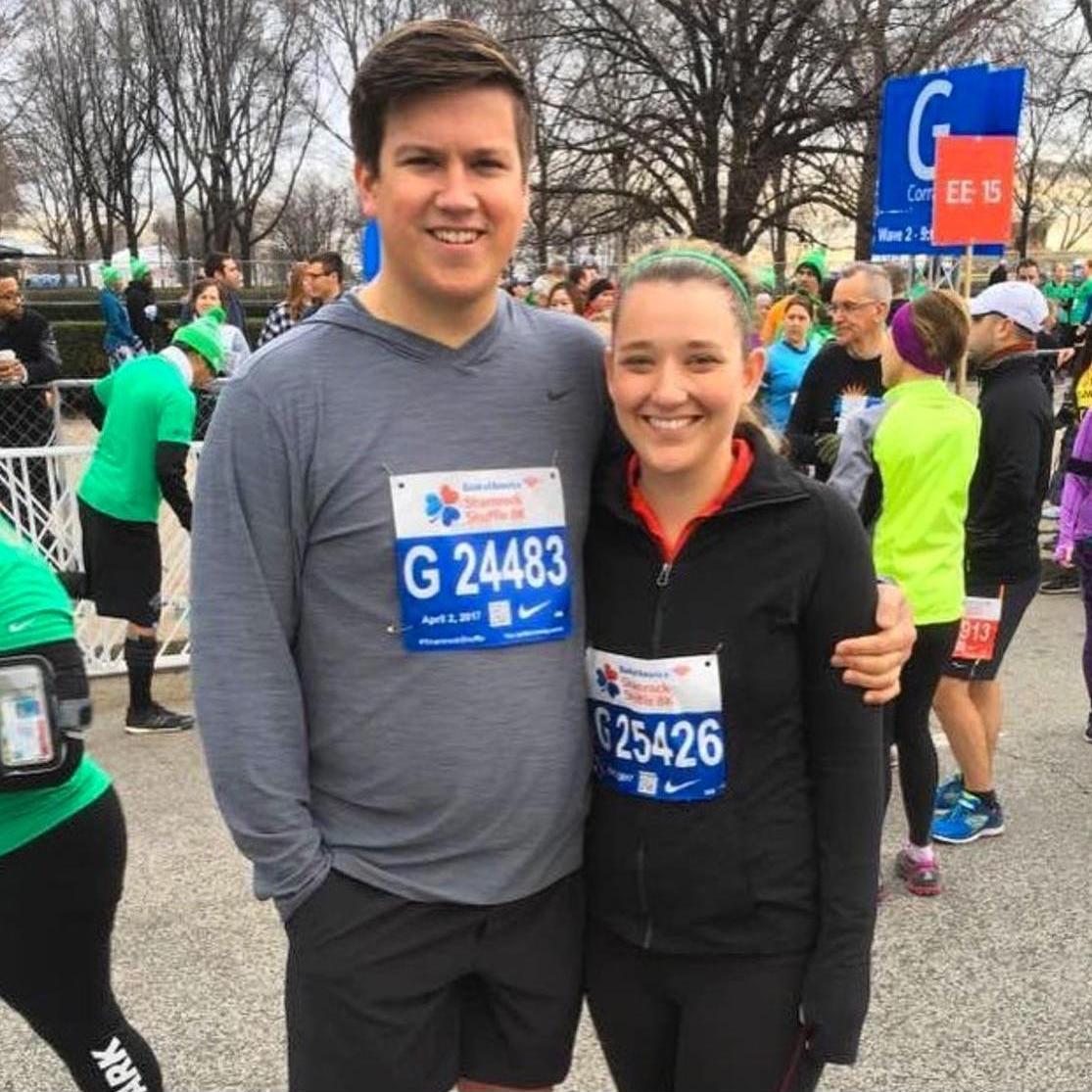 Trevor's first organized run! Shamrock Shuffle 5k in Chicago (April 2017)
