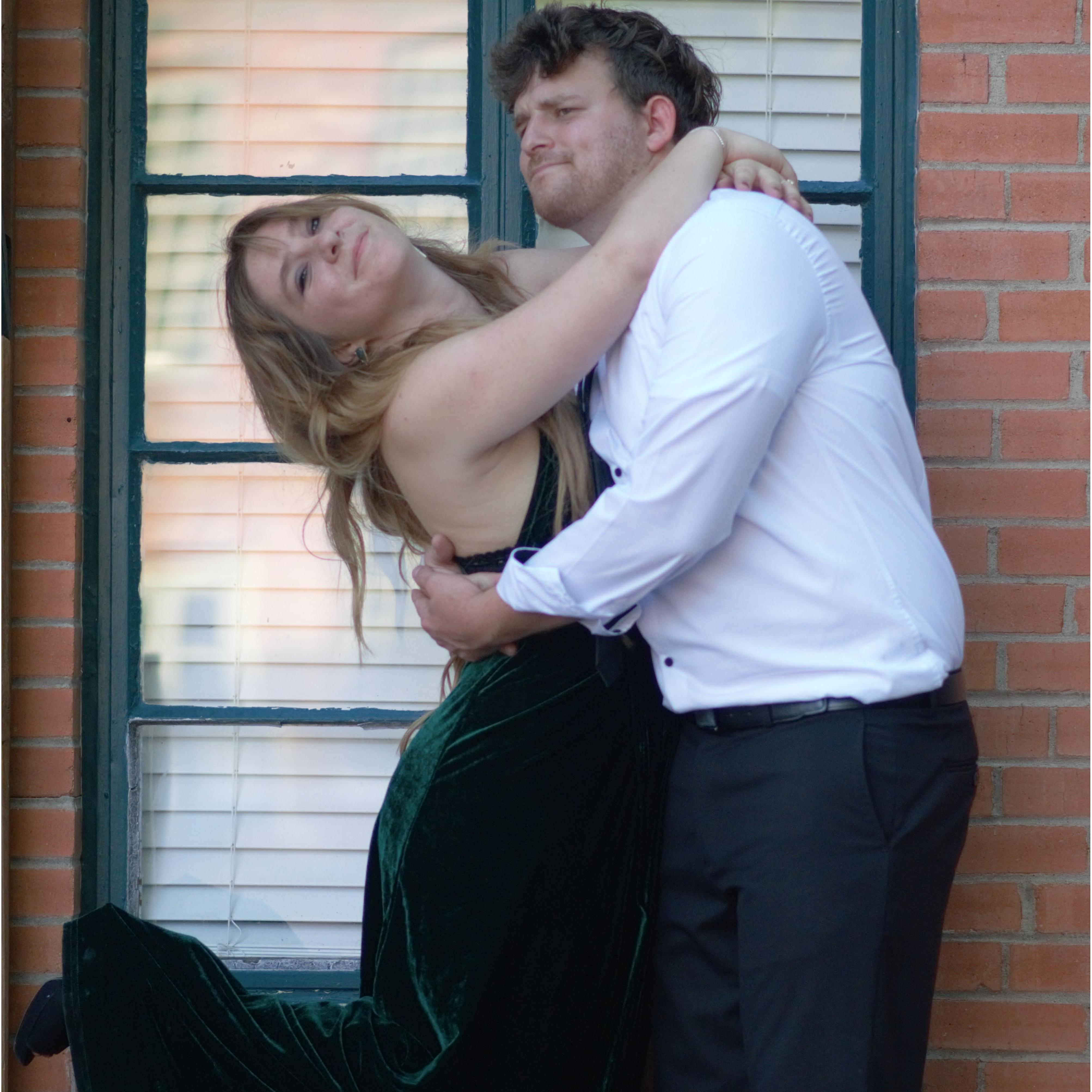 Just being our goofy selves