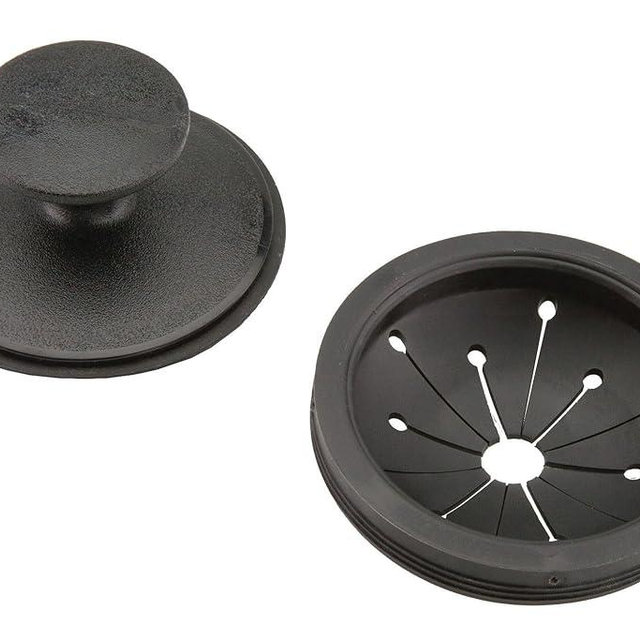 Waste King Black Disposer EZ Mount Garbage Disposal Stopper and Splash Guard for Sink Drain, 1025