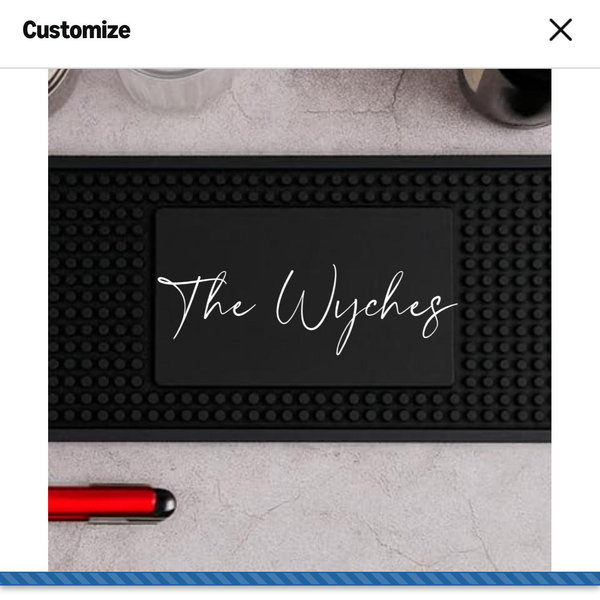 Custom Bar Mat - The Wyches