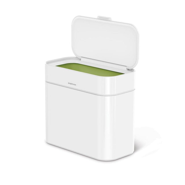 simplehuman Compost Caddy, Detachable and Countertop Bin, 4 Liter / 1.06 Gallon, White