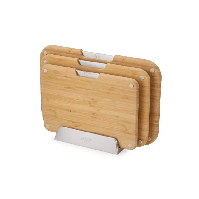 Joseph Joseph Nest Bamboo 3pc Cutting Board Set with Stand