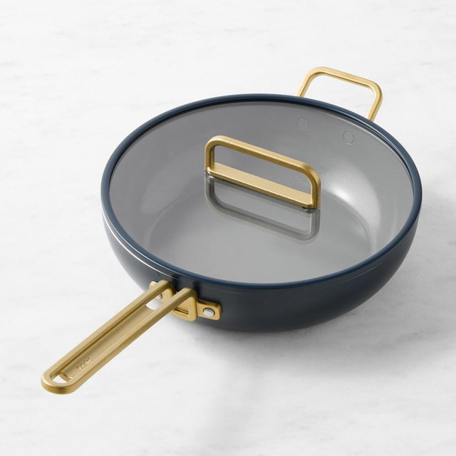 GreenPan Stanley Tucci Ceramic Nonstick Junior Essential Stanley Pan, 4 1/2-Qt., Marino Blue