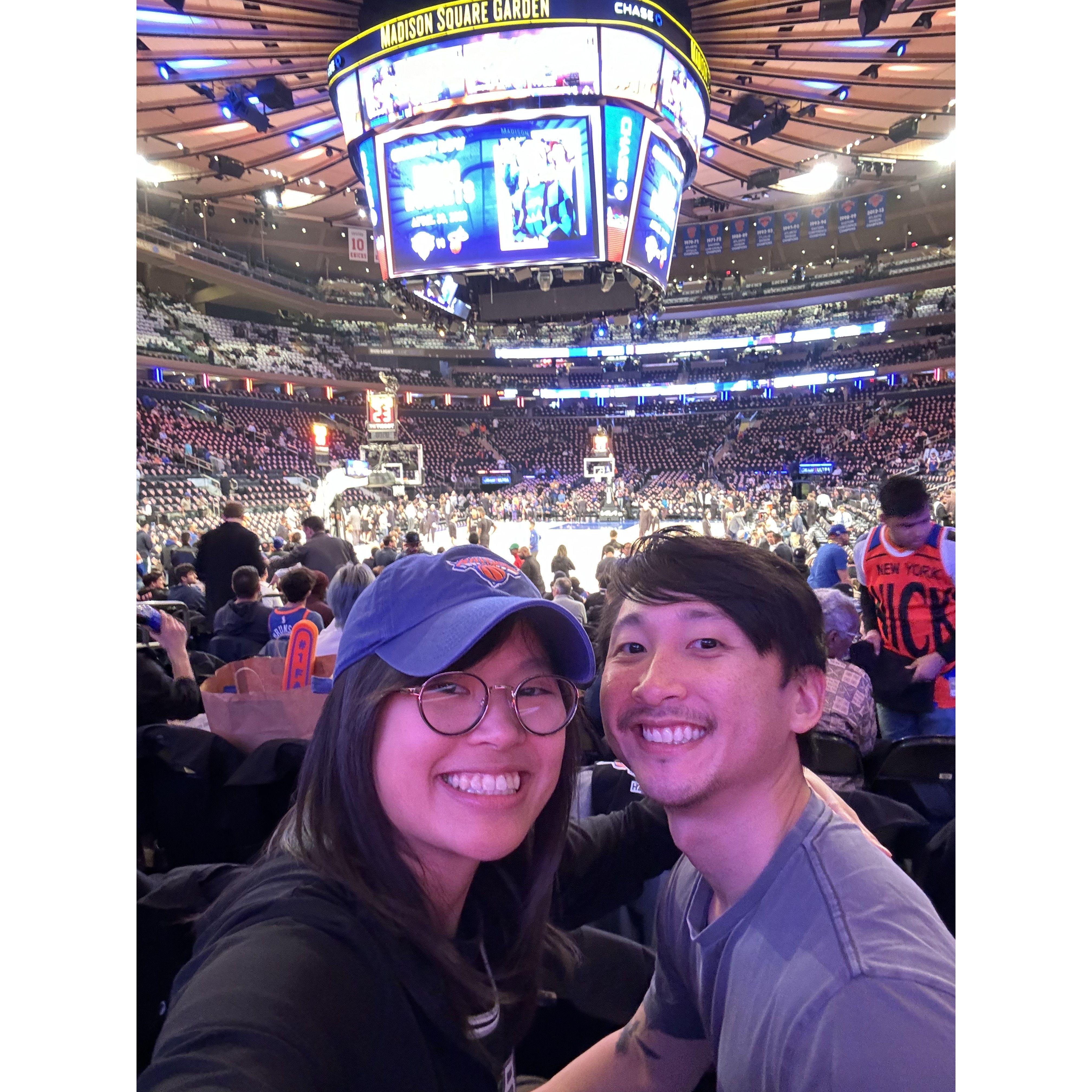 The start of a yearly tradition of going to a Knicks game!