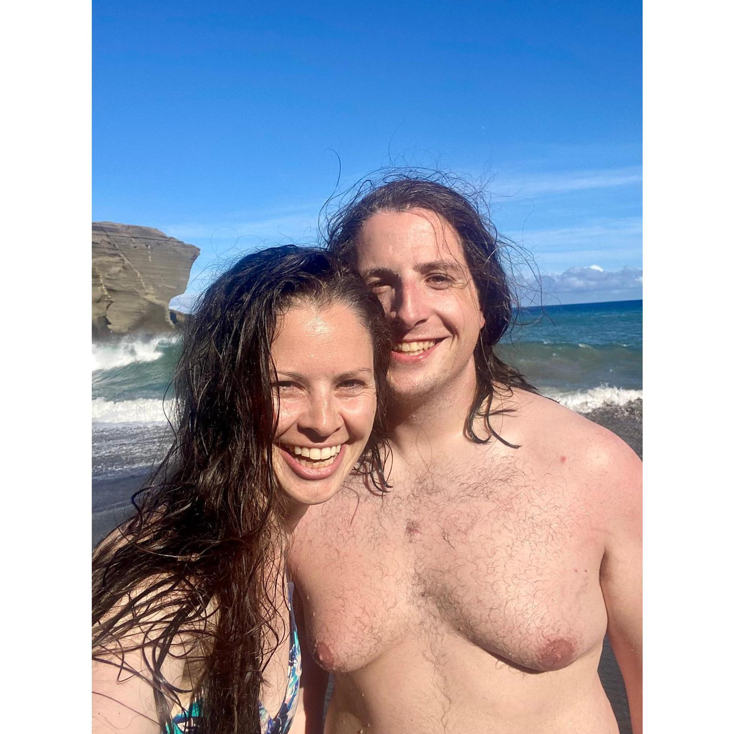 "She said yes" - Papakōlea Beach, HI