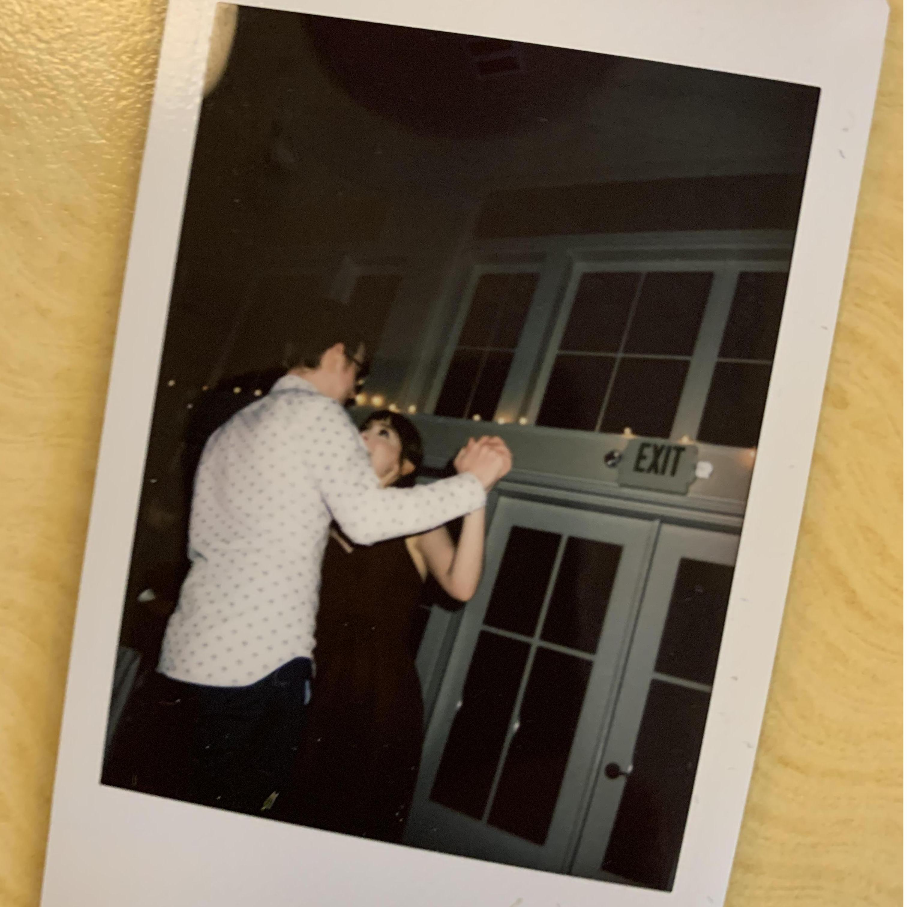 Polaroid of us taken by Hanna’s nephew at her wedding (2019).