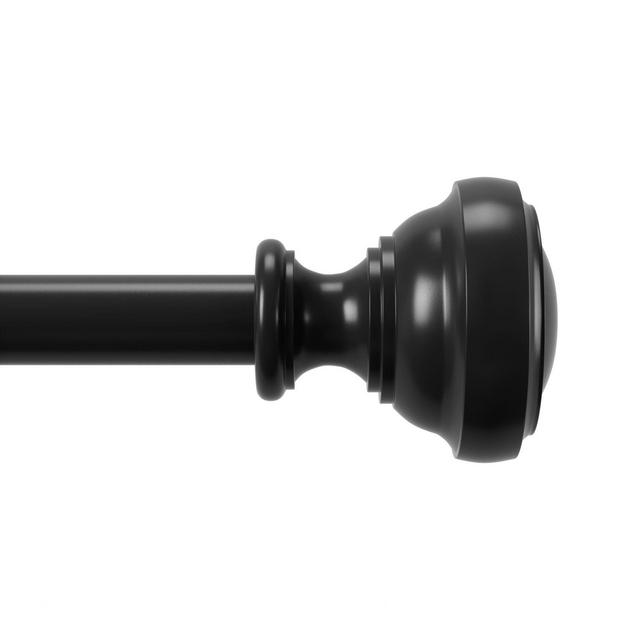 Umbra® Classic Knob 2-Pack 30 to 84-Inch Adjustable Curtain Rod Set in Matte Black