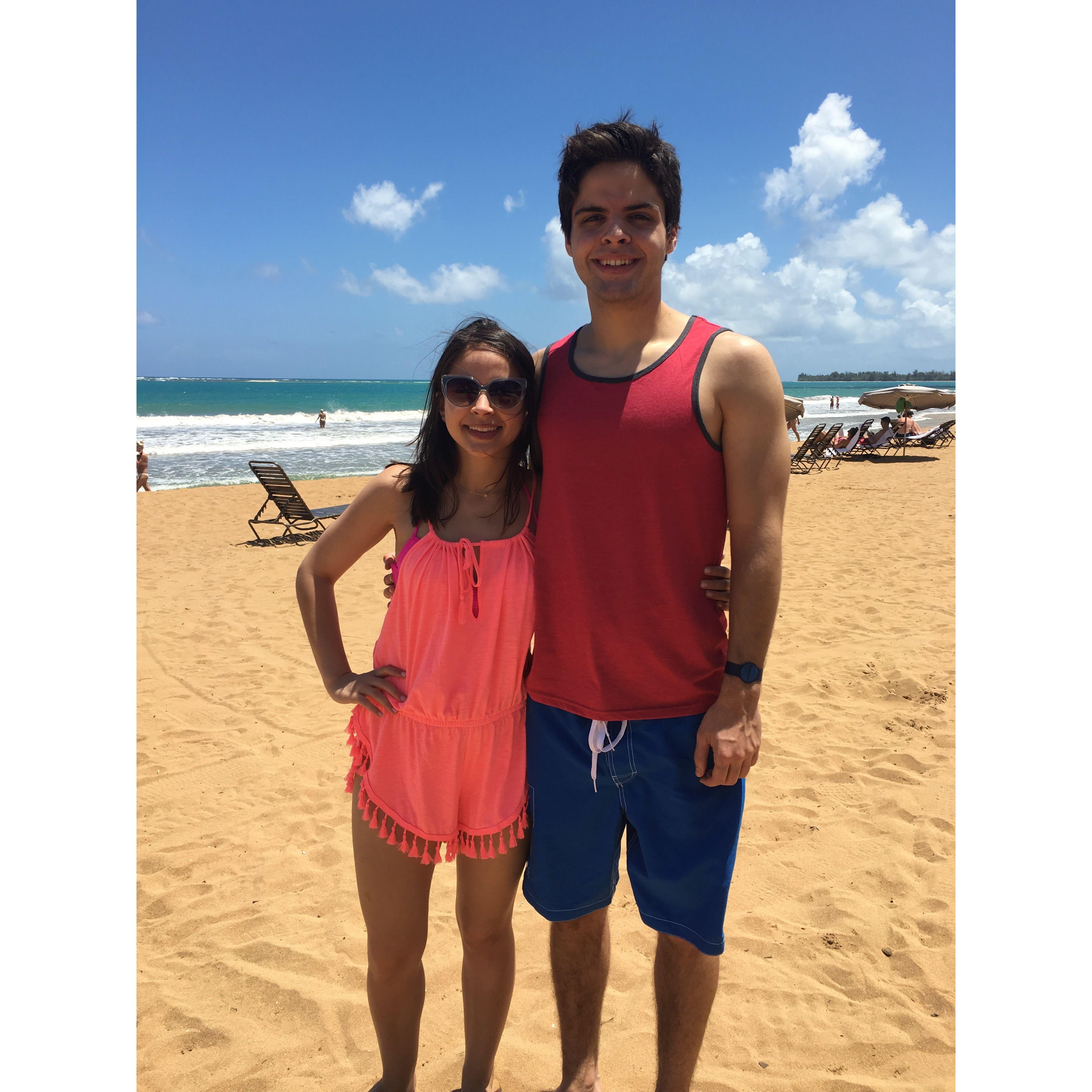 Jessica and her brother, Juan, at Wyndham Grand Rio Mar.