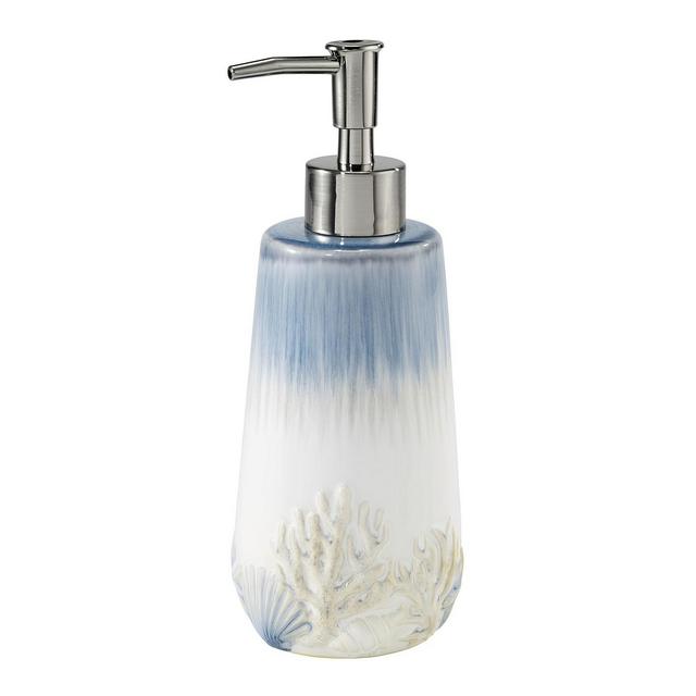 Avanti Abstract Coastal Seashells & Coral Ceramic Soap/Lotion Dispenser
