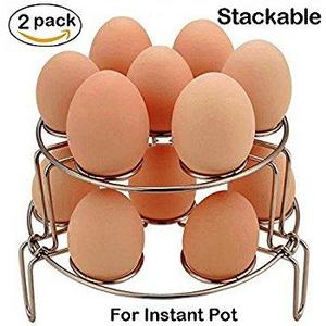 Egg Steamer Rack,WaterLuu Egg Cooker Stackable Steamer Rack Trivet for Instant Pot and Pressure Cooker,2 Pack Stackable Egg Steamer Rack for Instant Pot (2pcs)