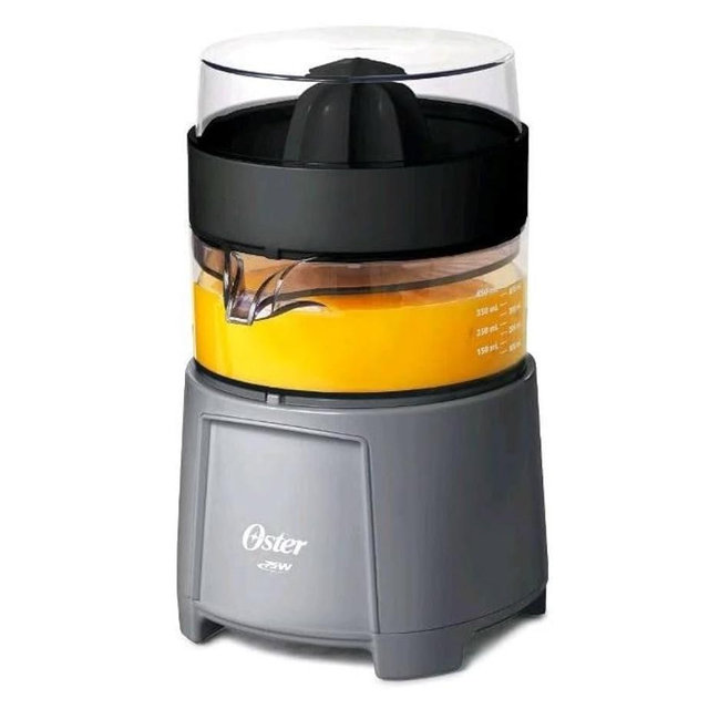 Oster Electric Citrus Juicer, High-Performance Silver 75 Watt Motor Electric Orange Juice Squeezer for Oranges, Lemons, and Limes