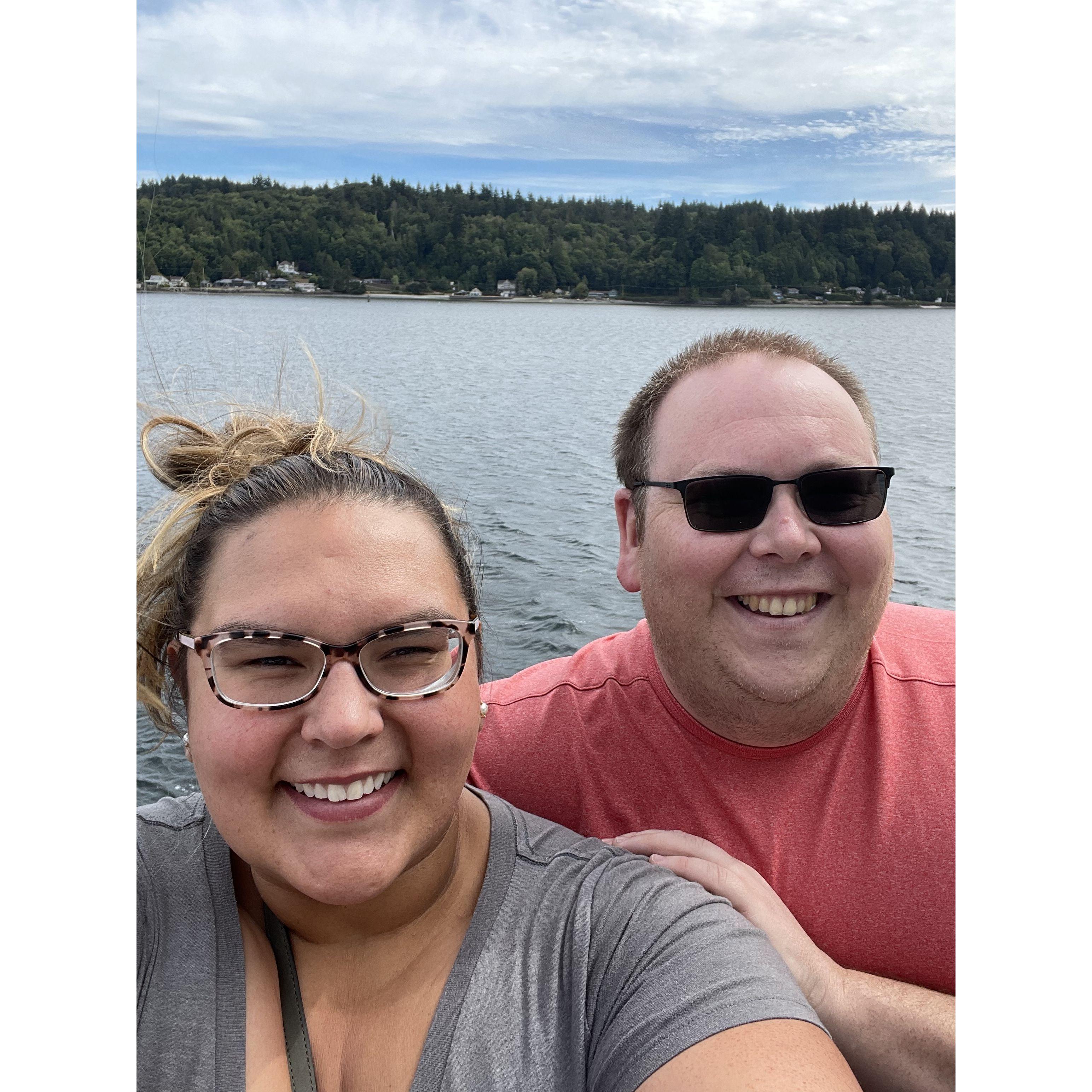 A date day taking the Ferry in Seattle!