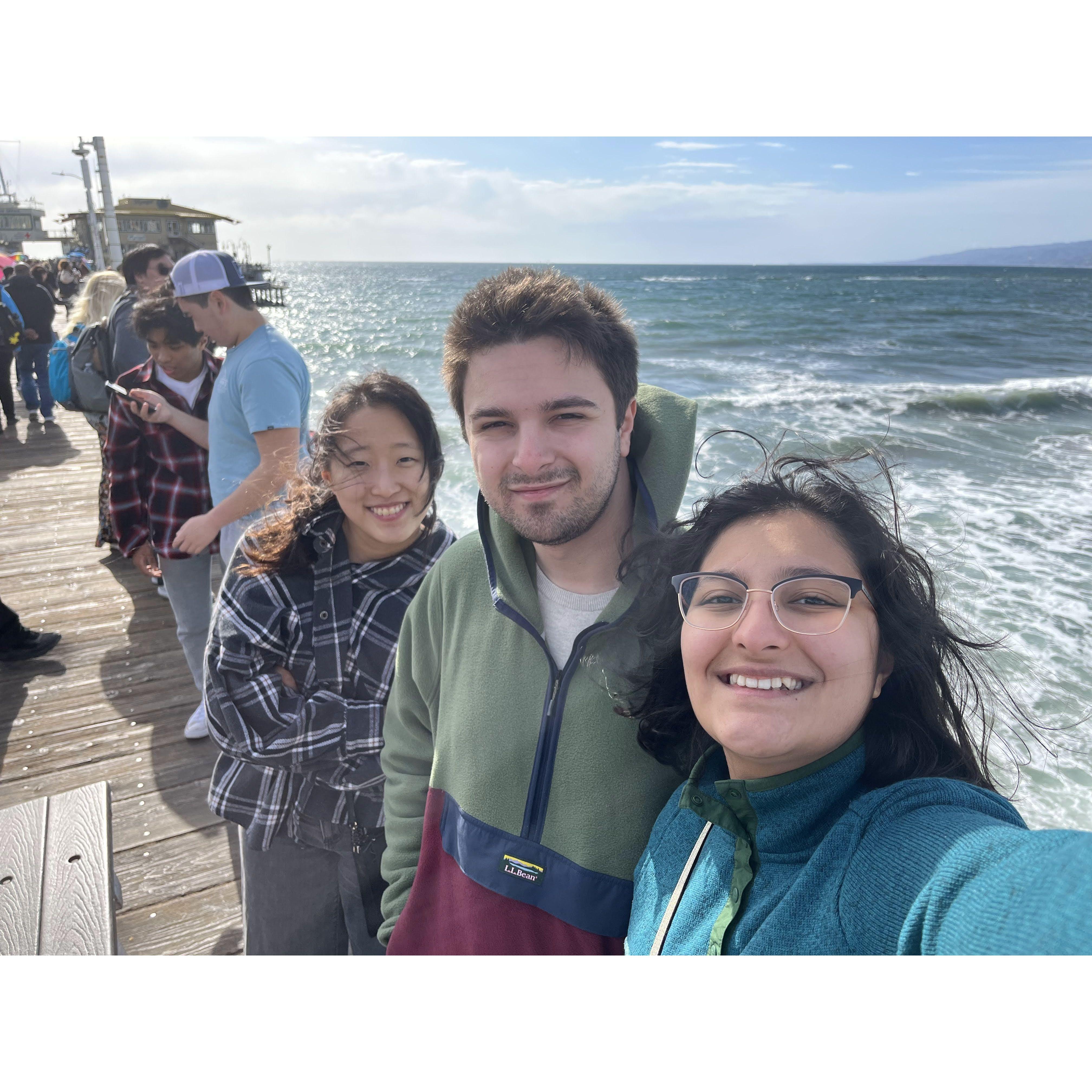 Visited Sabriyah's high school firned, Yoo-Jin. February 2023, Santa Monica Pier, CA