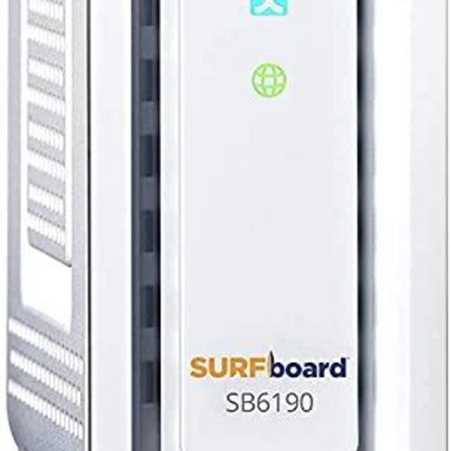 ARRlS Surfboard SB6190 DOCSIS 3.0 32 x 8 Cable Modem White Approved for Spectrum, Cox, Xfinity & Others (Renewed)
