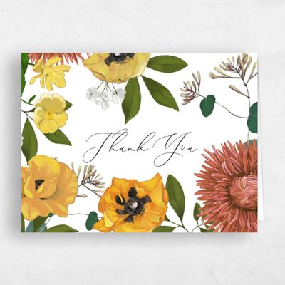Yellow Wedding Thank You - Blossom Landscape