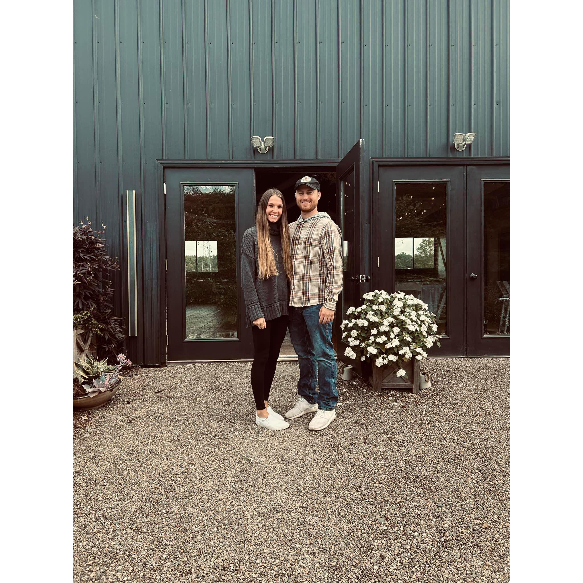 The day we booked our venue!