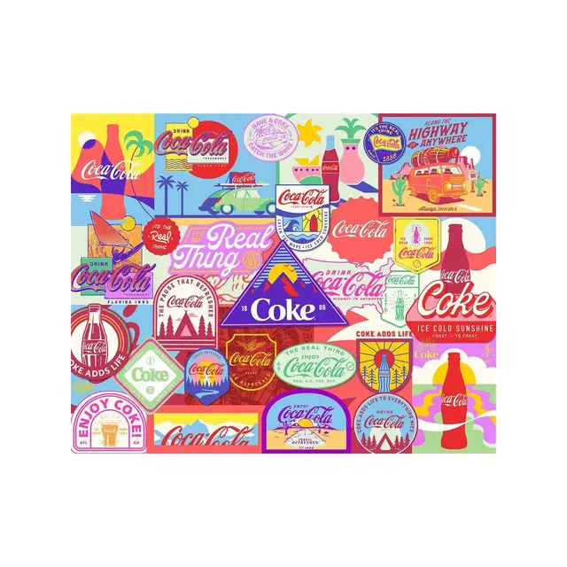 Springbok Coca-Cola Outdoor Escape Jigsaw Puzzle - 1000pc: Shapes & Colors, Memory Skills, Americana Theme