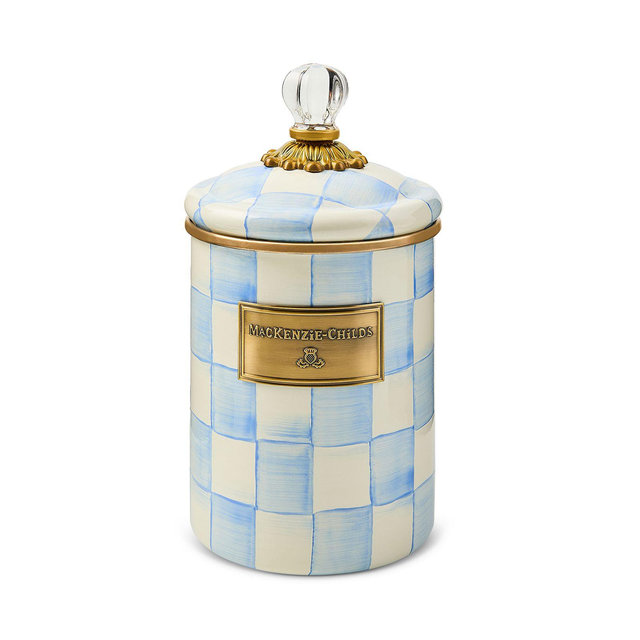 MacKenzie-Childs Sky Check Medium Canister