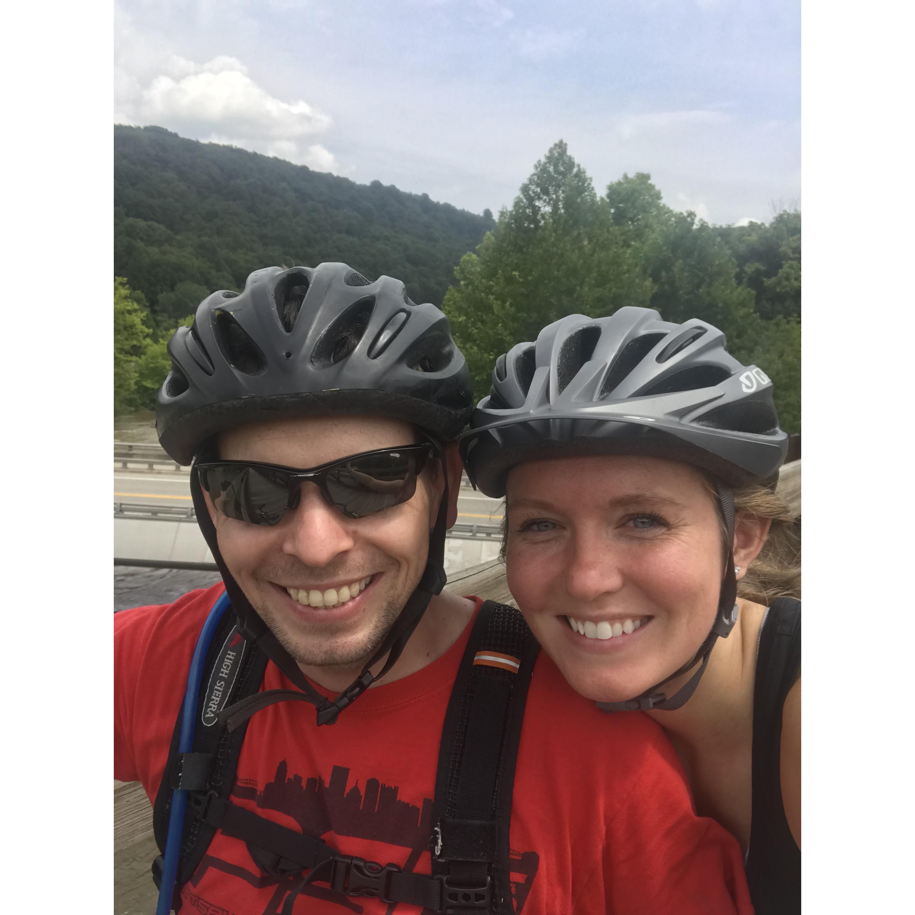 Biking in Ohipyle