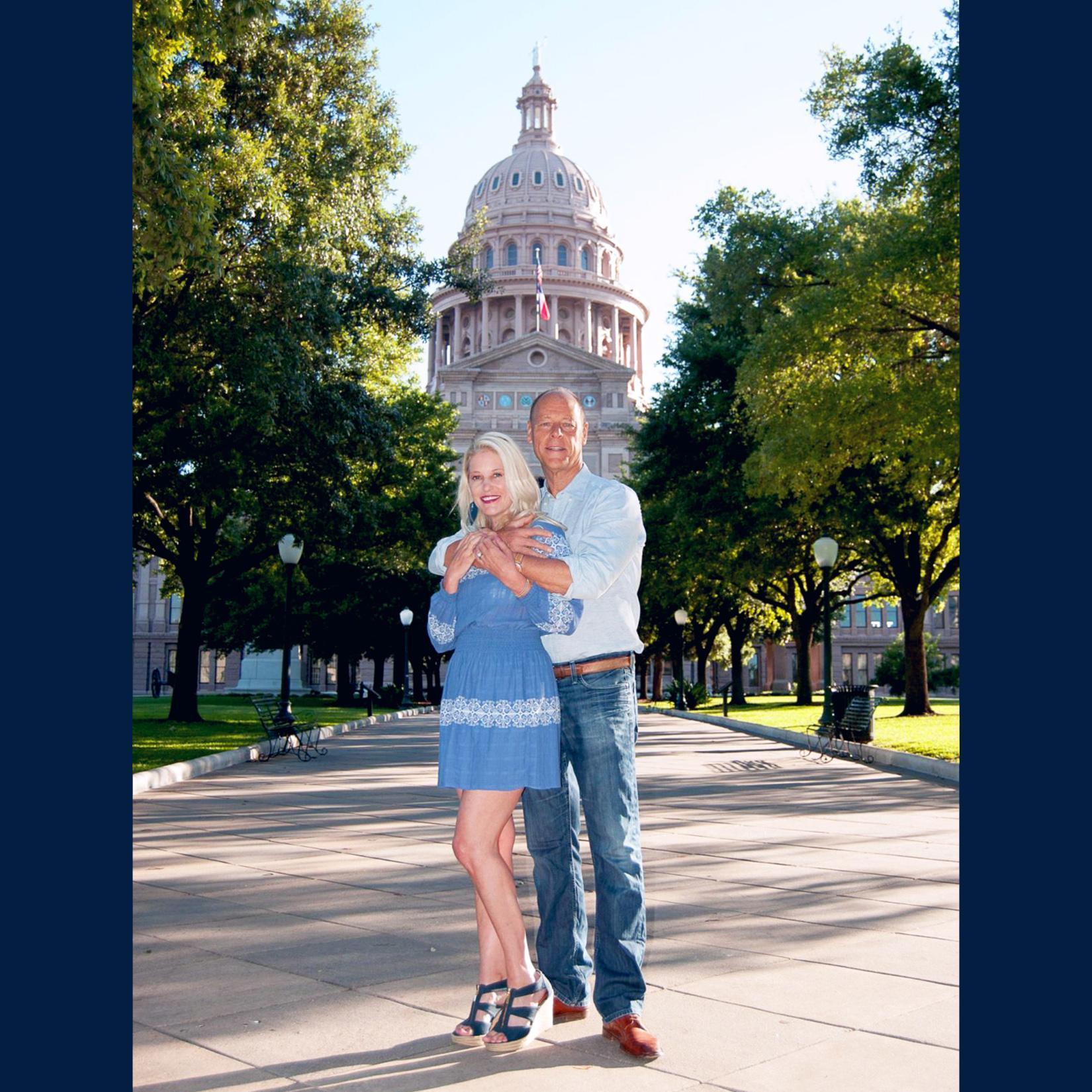 Danielle and Walter at the Texas State Capitol Building in Austin, TX