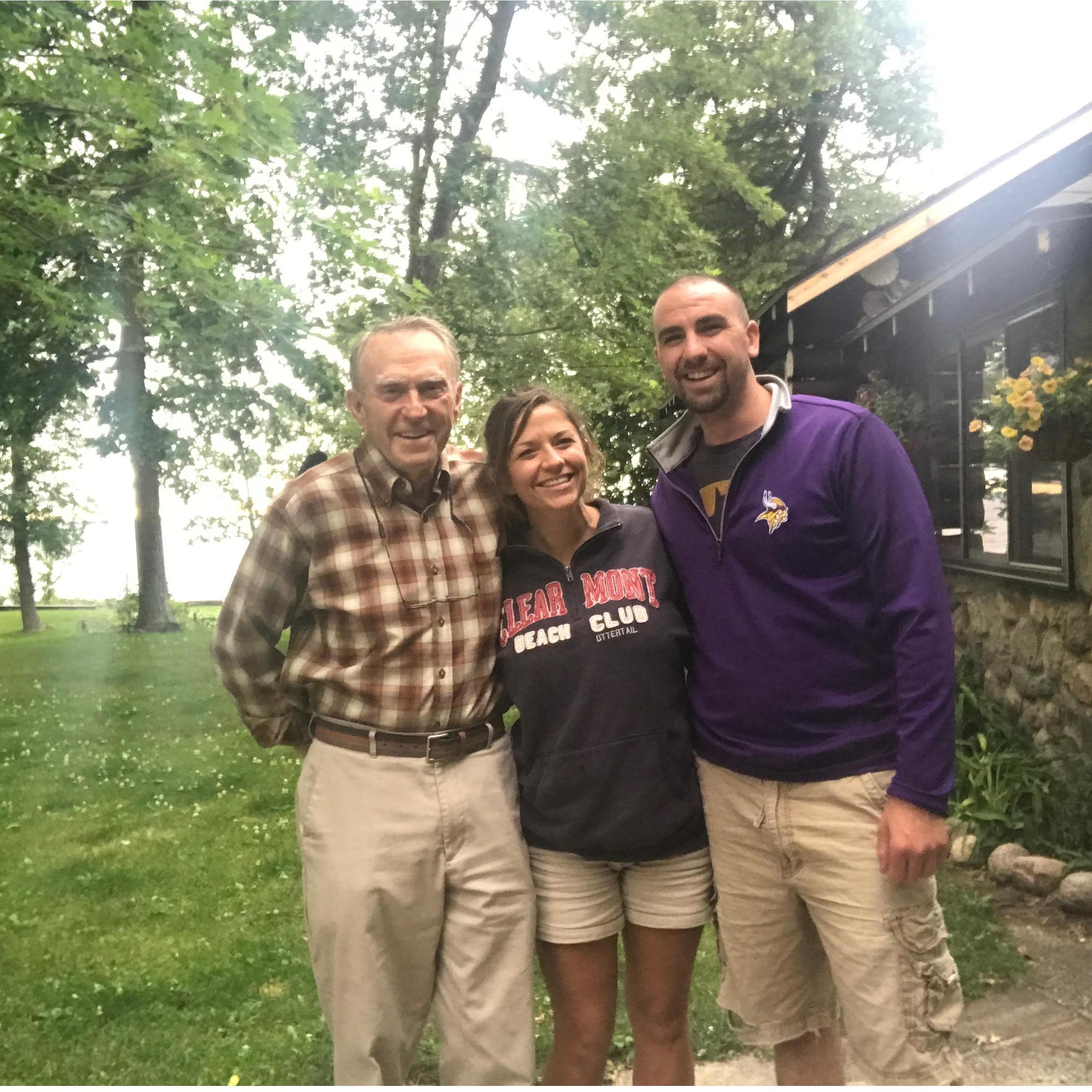 Hanging out with Grandpa at The Lake.