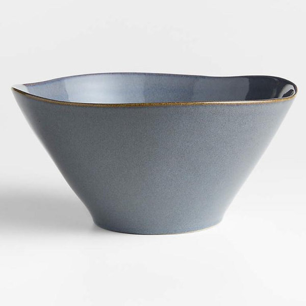 Marin Slate Blue Small Stoneware Serving Bowl + Reviews | Crate & Barrel