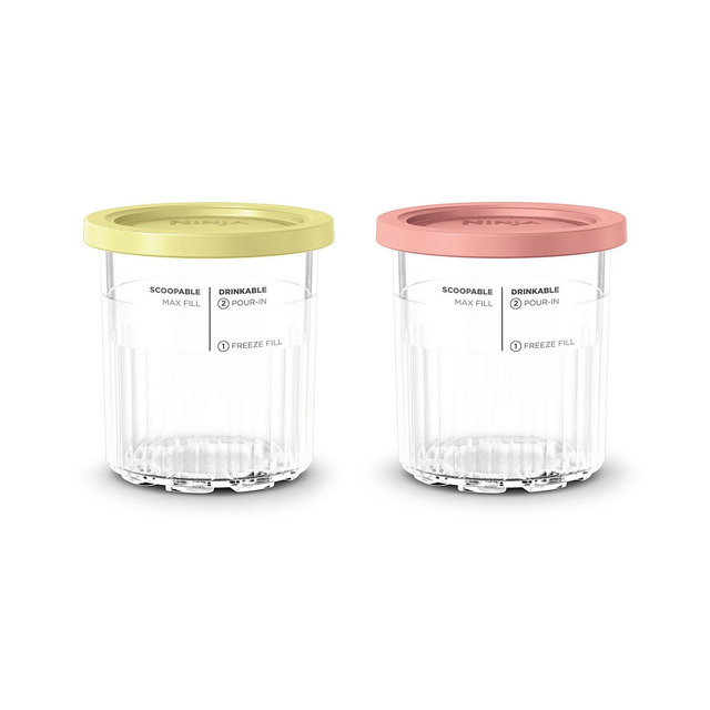 Ninja CREAMi Deluxe Pint Containers with Lids, Set of 2