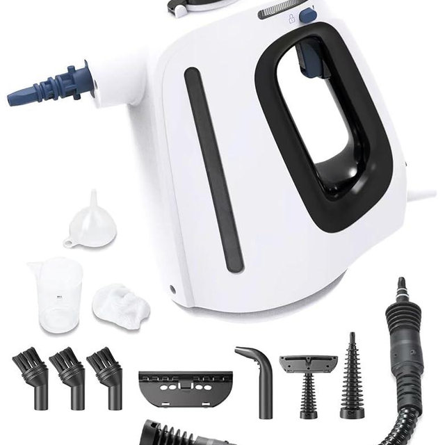 Eryxo Handheld Steam Cleaner, UPGRADED Pressurized Steamer for Cleaning with 11 Accessories, 15 Seconds Fast Heating, High Temperature Cleaning, Large Capacity Steam Cleaner for Home Kitchen Car