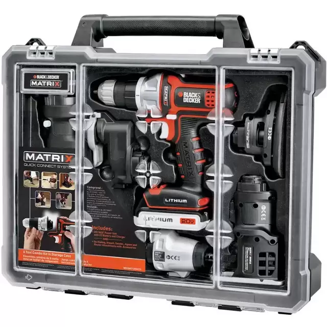 20-Volt Max Lithium-Ion Cordless Matrix Combo Kit with Storage Case (6-Tool)