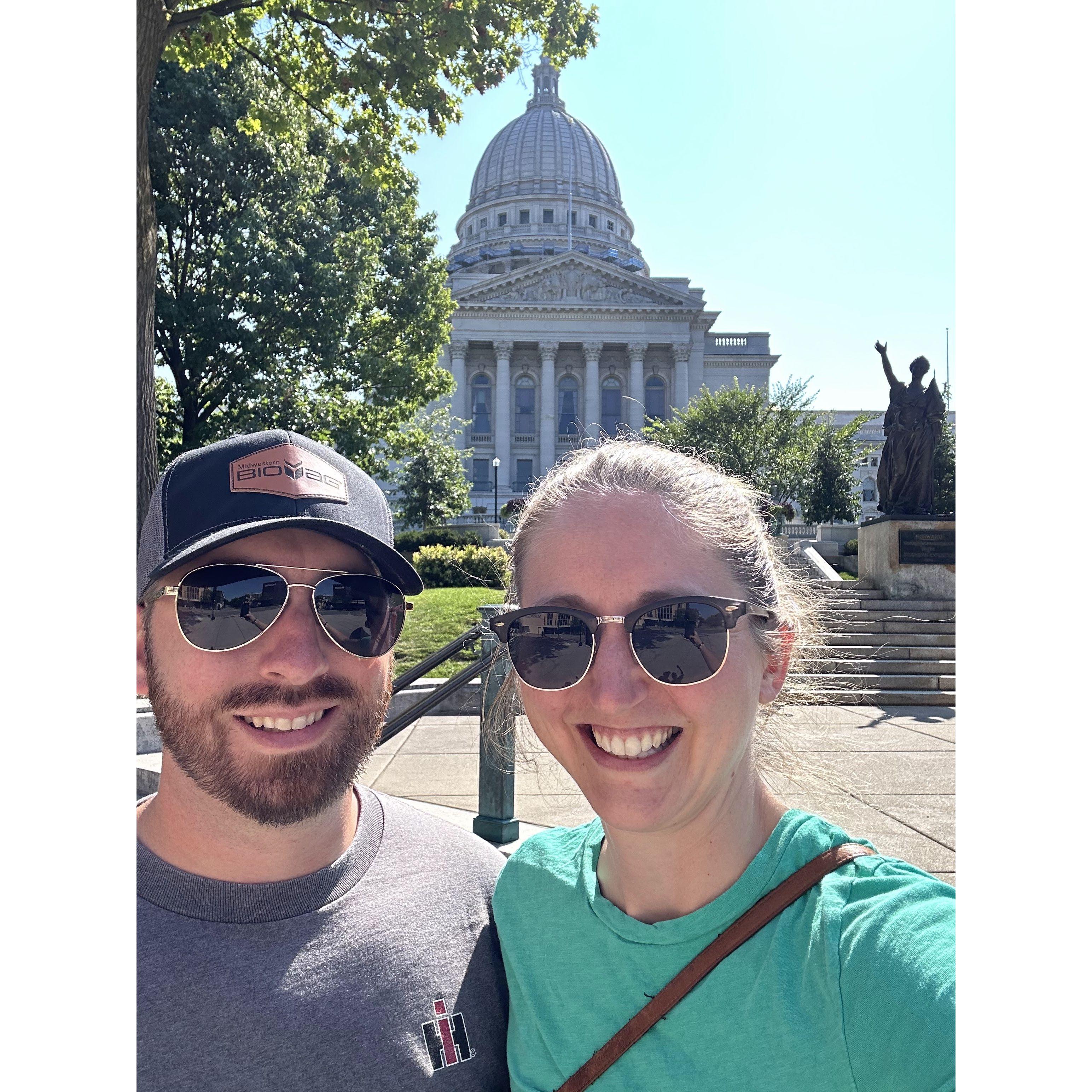Enjoying Madison, Wisconsin and their beautiful Capitol building