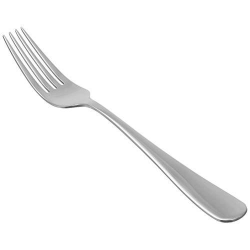 AmazonBasics Stainless Steel Kitchen Dinner Forks with Round Edge, Set of 12