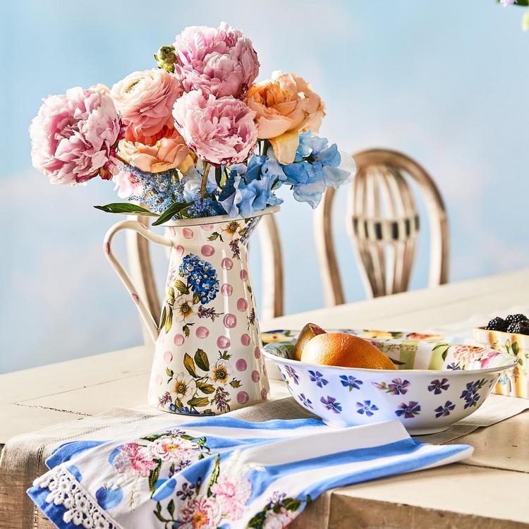 MacKenzie-Childs, Wildflowers Enamel Practical Pitcher | Zola