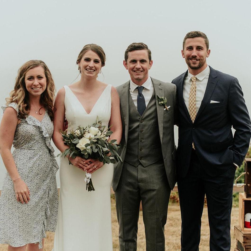 Officiating Matt and Ally's wedding in Washington!