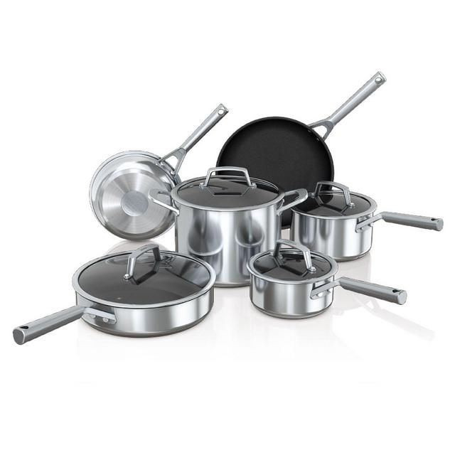 Ninja™ Foodi™ NeverStick™ Nonstick Stainless Steel 10-Piece Cookware Set