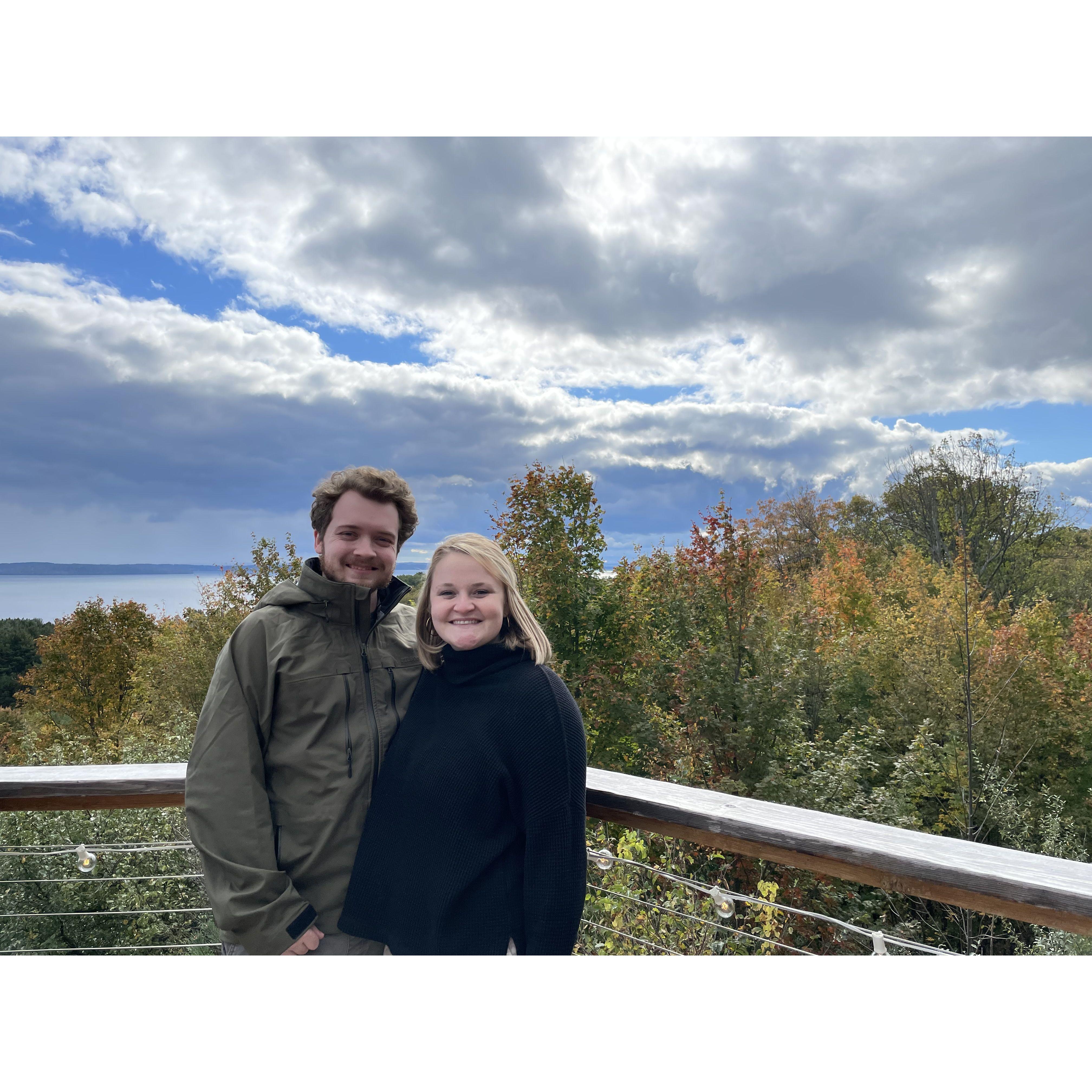 Cider tasting in Traverse City with our friends, Cassidy, Matt, and Allison.