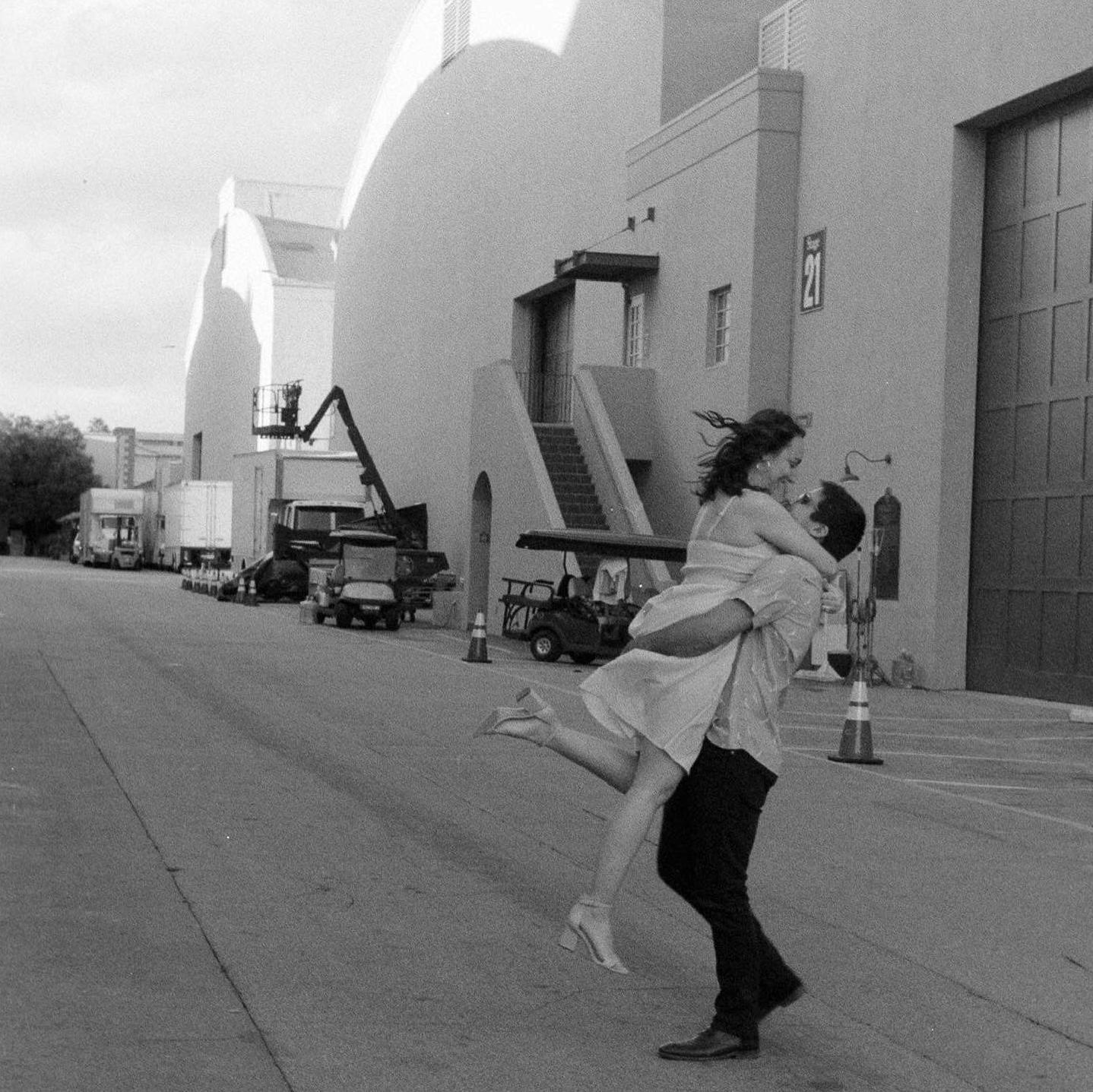 We were lucky enough to have my lovely best friend, Victoria Roux, shoot our engagement photos at The Warner Brothers Studios. Shot all on film.