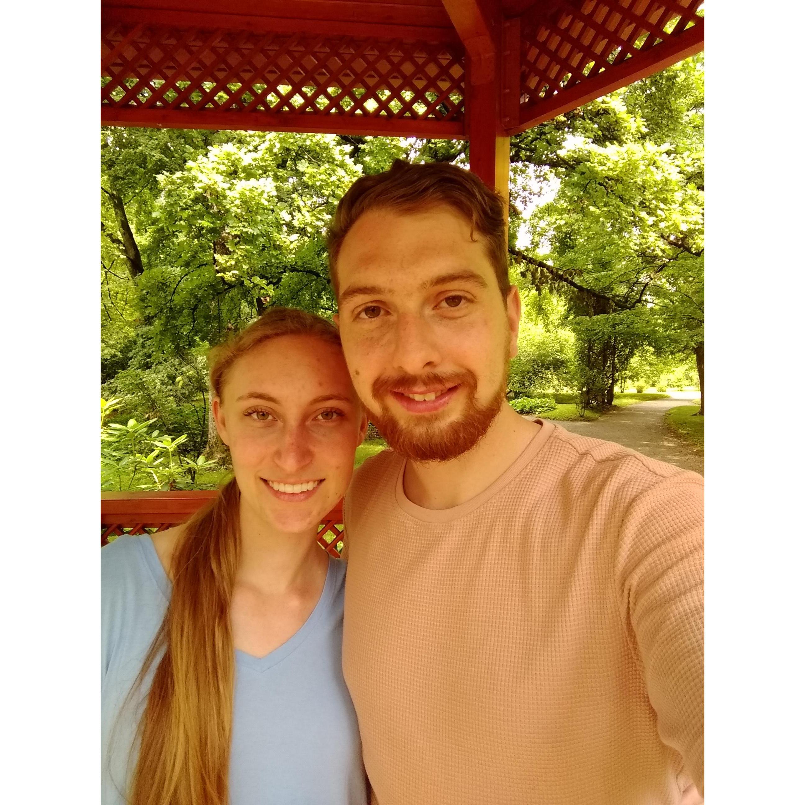 A rainy date in the botanical garden of Zagreb
