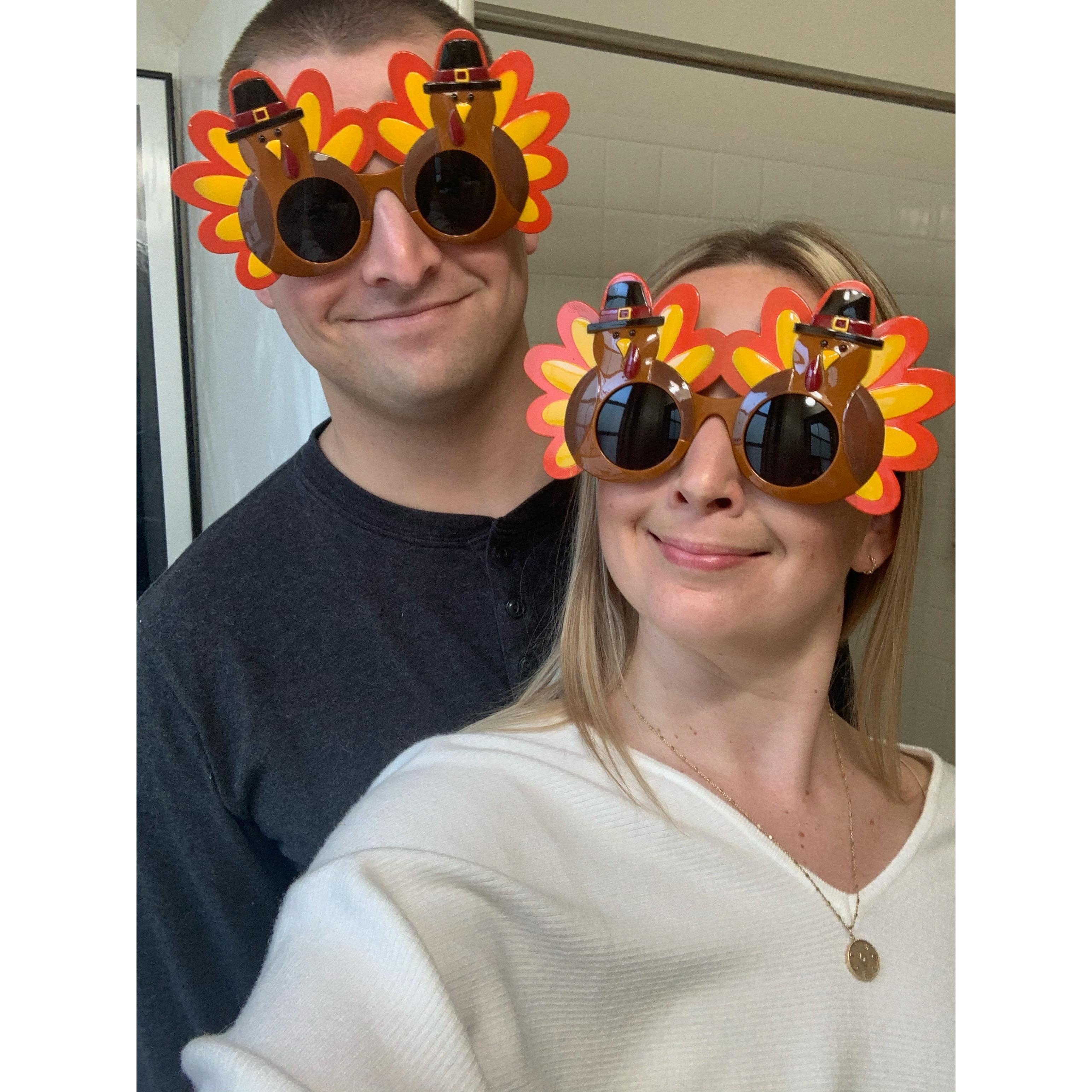 Being goofy turkeys on Thanksgiving