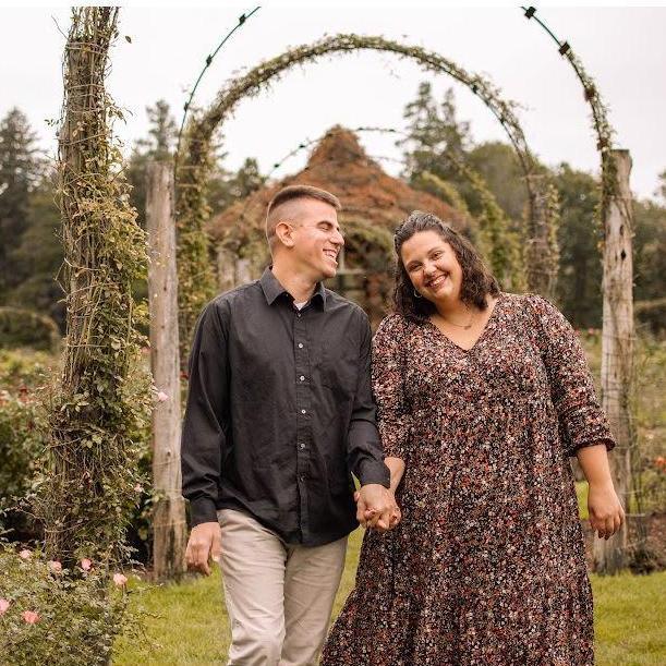Our first photoshoot together in 2022 at Elizabeth Park, where we had a picnic for our second date and has always been special to us.