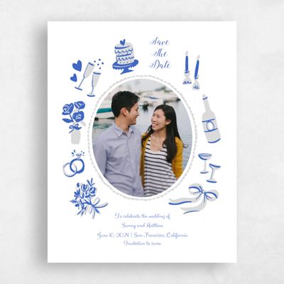 Blue Wedding Save the Date - Remi Photo