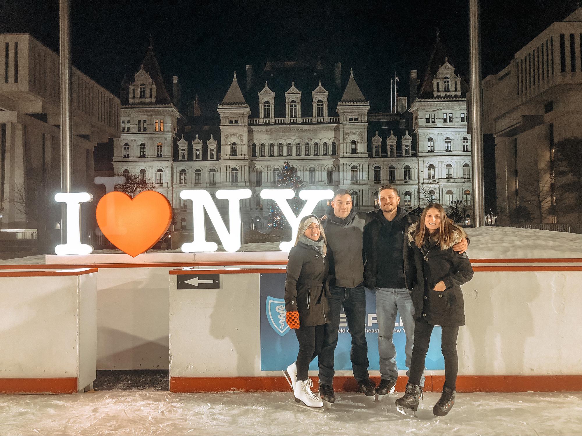 Ice skating at the capital with Kevin Connelly & Cate Wesoloski.