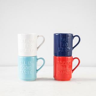 All in Good Taste Stacking Mug, Set of 4