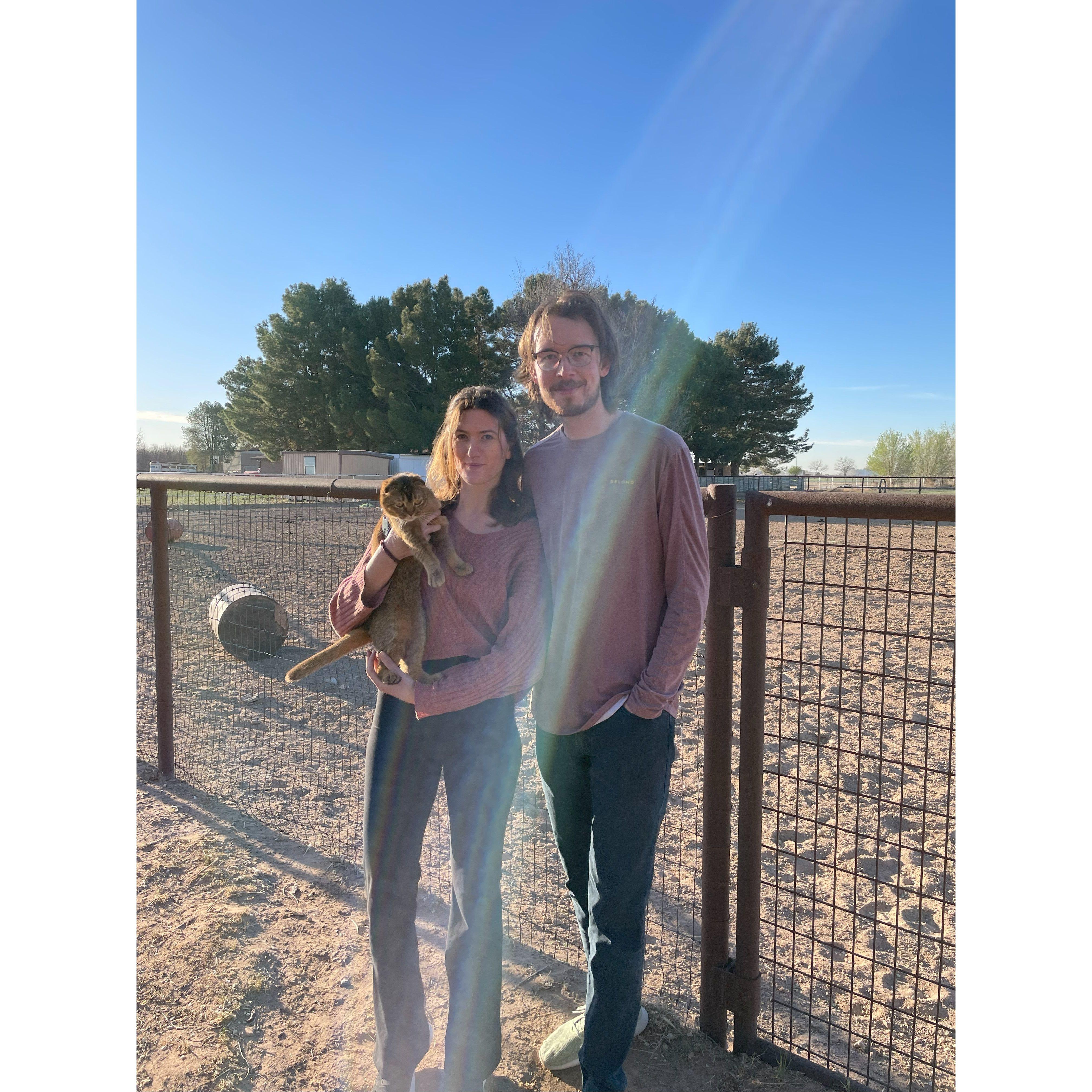 Our first trip together and Erik's first trip with Seven.