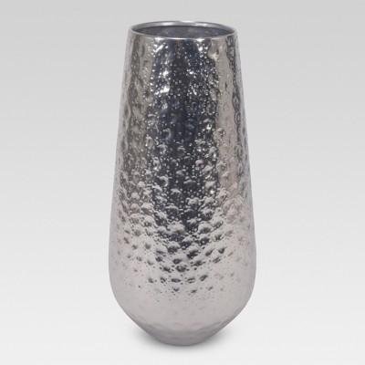Textured Vase Silver Large - Threshold™