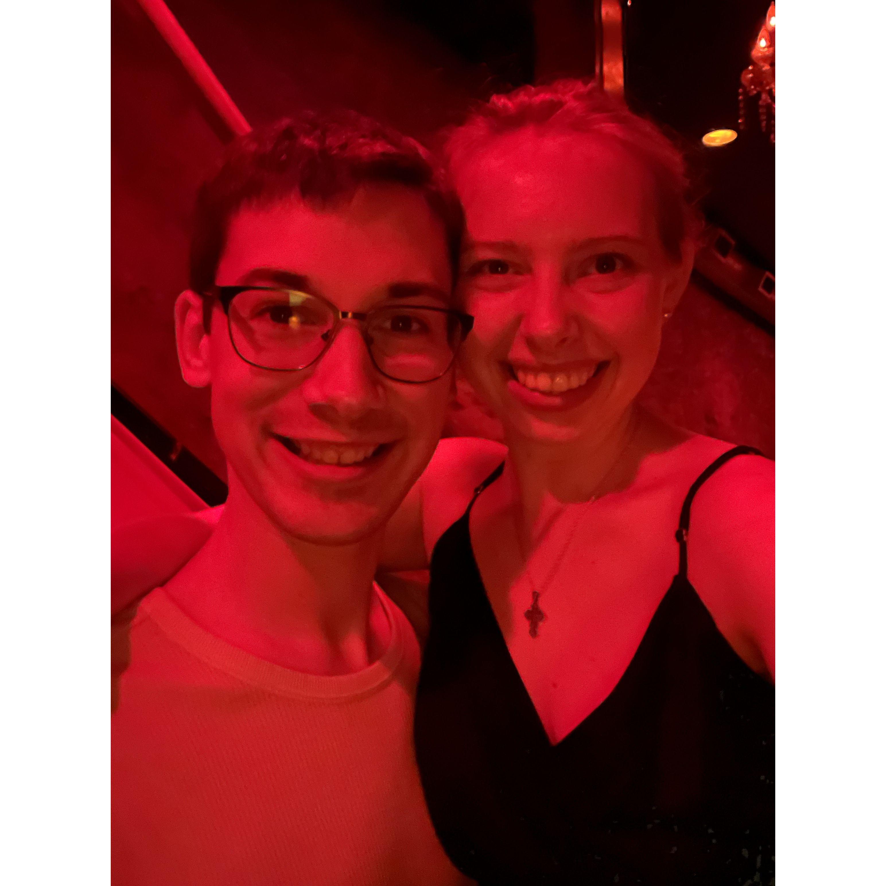 Date night at a jazz club in Kansas City, MO